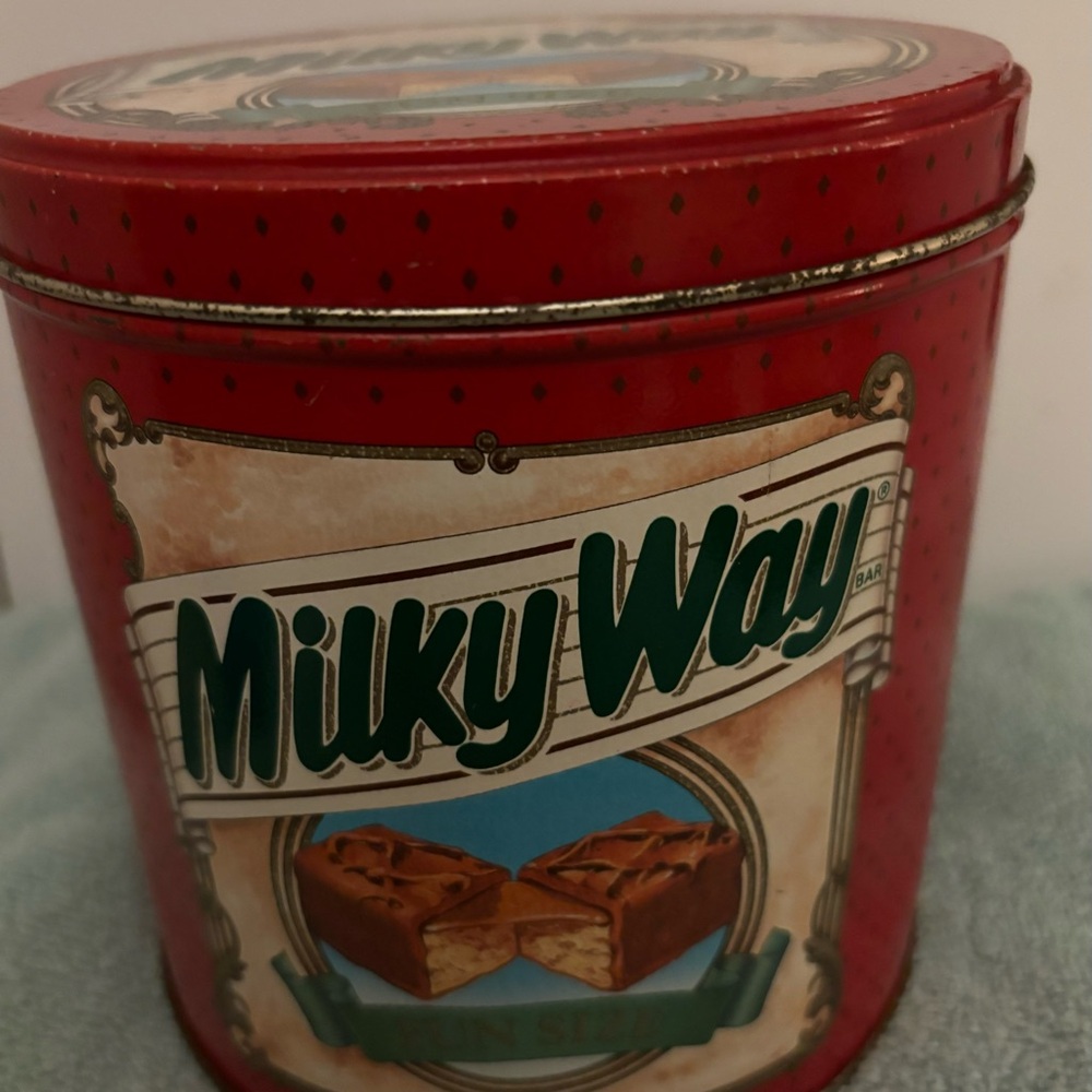 Vintage 1989 Advertising Milky Way Collector Metal Tin